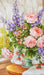 Cross Stitch Kit Luca-S - Roses and Delphiniums, BU4016 - HobbyJobby