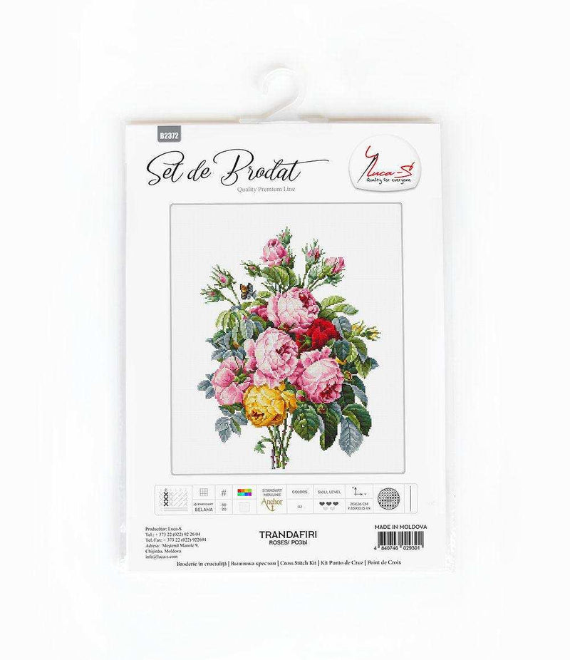 Cross Stitch Kit Luca-S - Roses BA2372 - HobbyJobby