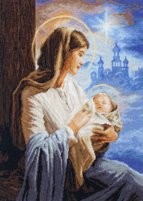 Cross Stitch Kit Luca-S - Saint Mary and The Child, GOLD Collection, B617 Cross Stitch Kits - HobbyJobby