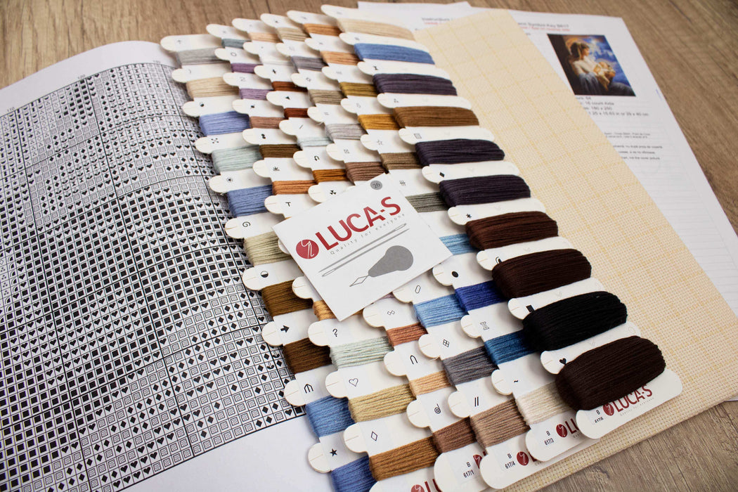 Cross Stitch Kit Luca-S - Saint Mary and The Child, GOLD Collection, B617 Cross Stitch Kits - HobbyJobby