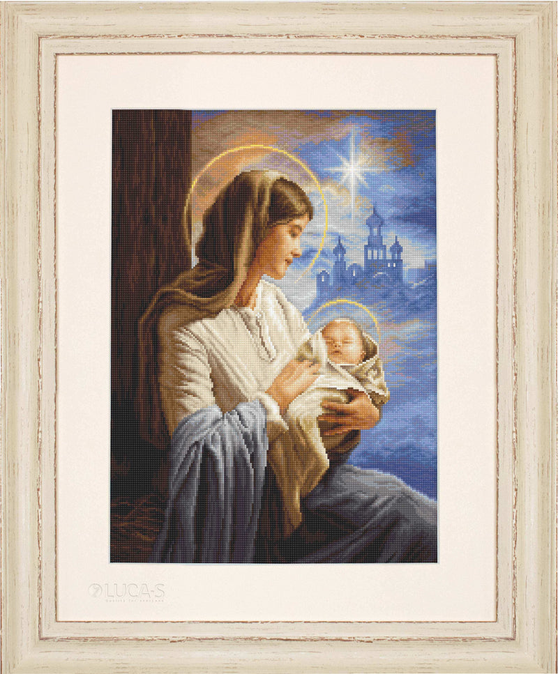 Cross Stitch Kit Luca-S - Saint Mary and The Child, GOLD Collection, B617 Cross Stitch Kits - HobbyJobby
