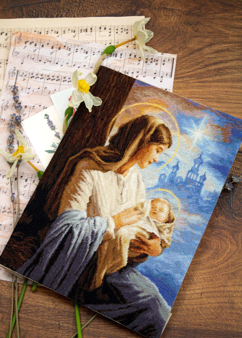 Cross Stitch Kit Luca-S - Saint Mary and The Child, GOLD Collection, B617 Cross Stitch Kits - HobbyJobby