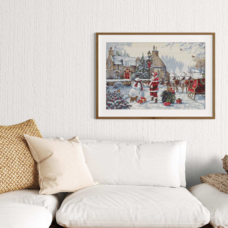 Cross Stitch Kit Luca-S - Santa's Cottage, BU5011 Cross Stitch Kits - HobbyJobby