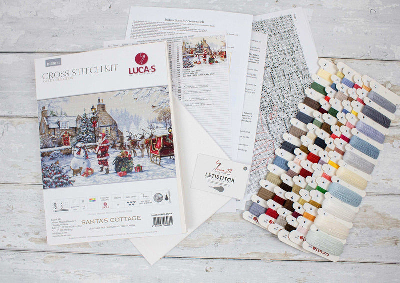 Cross Stitch Kit Luca-S - Santa's Cottage, BU5011 Cross Stitch Kits - HobbyJobby