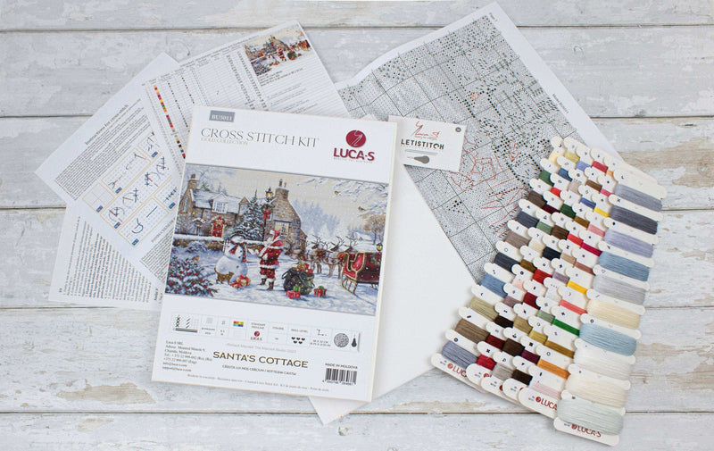 Cross Stitch Kit Luca-S - Santa's Cottage, BU5011 Cross Stitch Kits - HobbyJobby