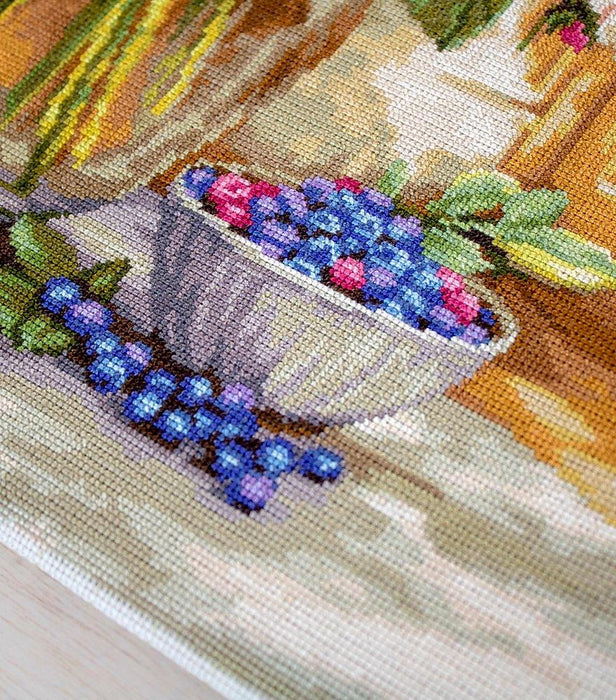 Cross Stitch Kit Luca-S - Still Life with Blueberries, B588 - HobbyJobby