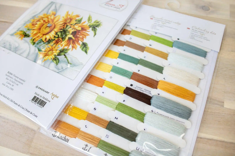Cross Stitch Kit Luca-S - Sunflowers - HobbyJobby
