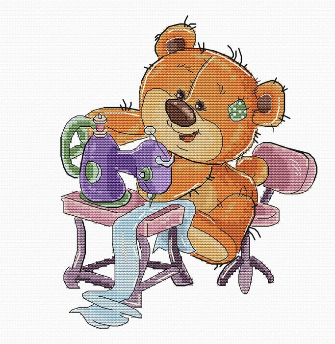 Cross Stitch Kit Luca-S - Teddy-Bear, B1179 - HobbyJobby