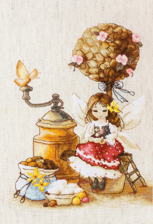 Cross Stitch Kit Luca-S - The coffee fairy, B1132 - Luca-S