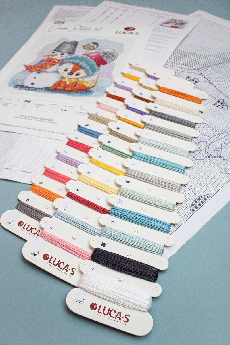 Cross Stitch Kit Luca-S - The fox & Friends, B1200 Cross Stitch Kits - HobbyJobby