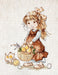 Cross Stitch Kit Luca-S - The girl with pears and a kitten B1076 - Luca-S