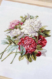 Cross Stitch Kit Luca-S - The Peonies, B2355 - Luca-S