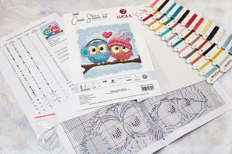Cross Stitch Kit Luca-S - Two Cute Owls B1400 - Luca-S