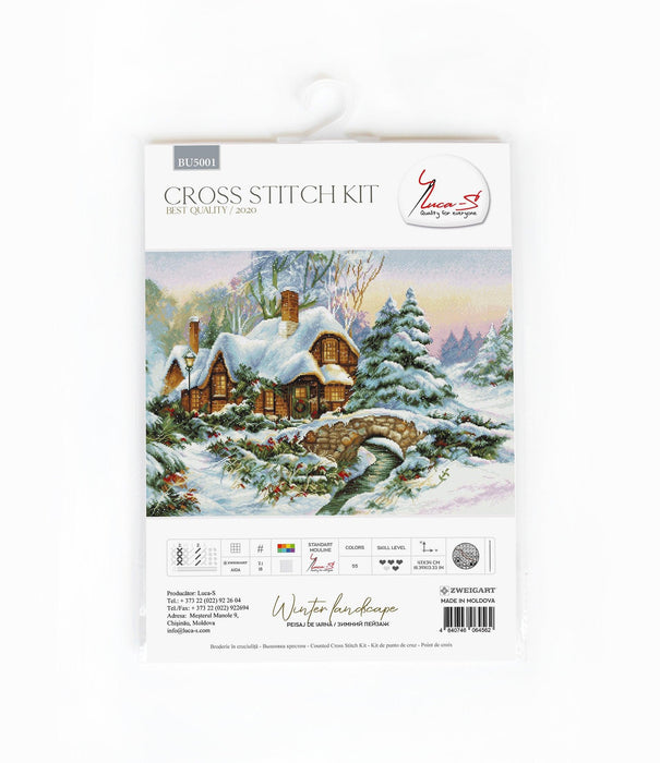Cross Stitch Kit Luca-S - Winter landscape BU5001 Cross Stitch Kits - HobbyJobby