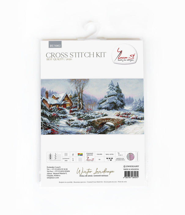 Cross Stitch Kit Luca-S - Winter Landscape, BU5002 Cross Stitch Kits - HobbyJobby