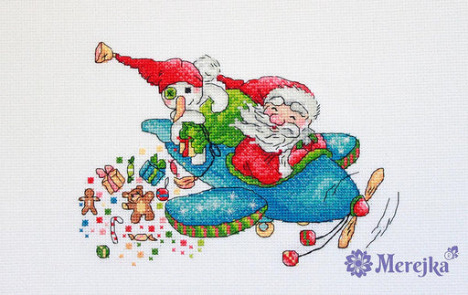 Cross Stitch Kit Merejka - Christmas Flight, K-113 Cross Stitch Kits - HobbyJobby
