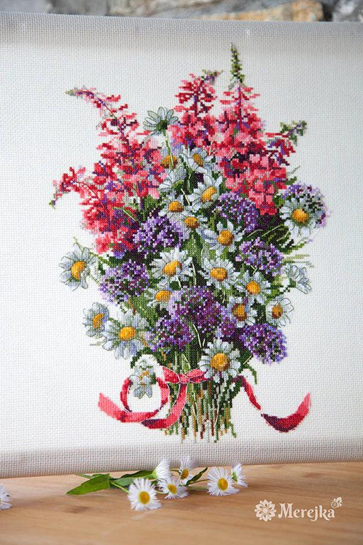 Cross Stitch Kit Merejka - Field Flowers, K-95 Cross Stitch Kits - HobbyJobby