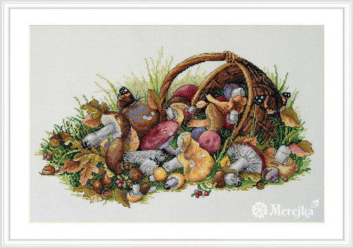 Cross Stitch Kit Merejka - Mushrooms, K-127 Cross Stitch Kits - HobbyJobby