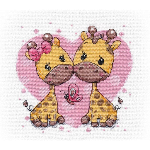 Cross Stitch Kit Oven - Giraffes in Love, S1275 Oven Cross Stitch Kits - HobbyJobby