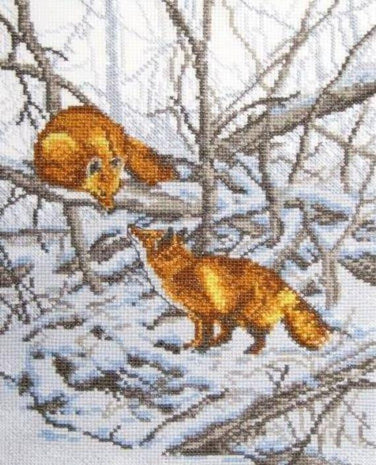 Cross Stitch Kit Oven - Meeting in the forest, S466 Cross Stitch Kits - HobbyJobby