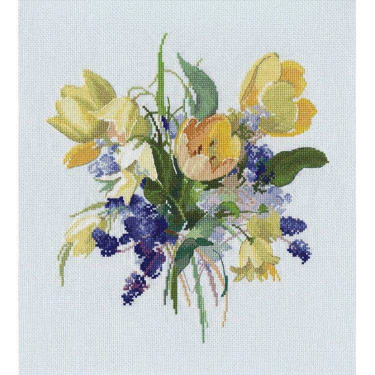 Cross Stitch Kit Oven - SPRING BOUQUET, 1542 Oven Cross Stitch Kits - HobbyJobby