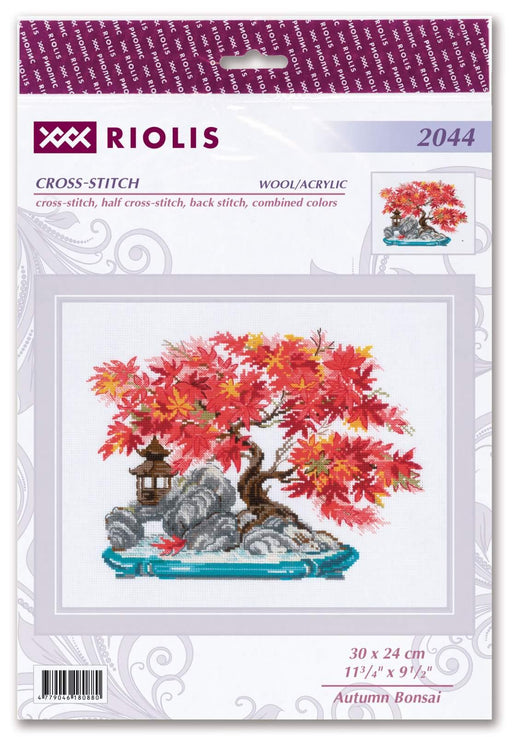 Cross Stitch Kit Riolis - Autumn Bonsai, R2044 Cross Stitch Kits - HobbyJobby