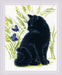 Cross Stitch Kit Riolis - Black Cat, R2001 Cross Stitch Kits - HobbyJobby