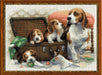 Cross Stitch Kit Riolis - Canine Family, R1328 Cross Stitch Kits - HobbyJobby