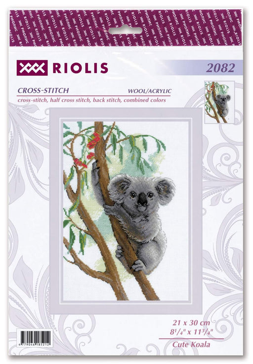 Cross Stitch Kit Riolis - Cute Koala, R2082 Cross Stitch Kits - HobbyJobby