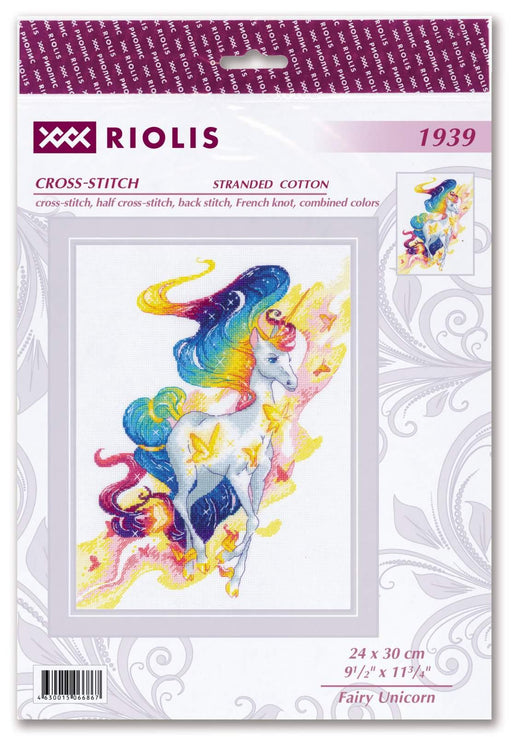 Cross Stitch Kit Riolis - Fairy Unicorn, R1939 Cross Stitch Kits - HobbyJobby