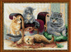 Cross Stitch Kit Riolis - Feline Family, R1327 Cross Stitch Kits - HobbyJobby