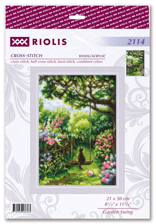 Cross Stitch Kit Riolis - Garden Swing, 2114 Cross Stitch Kits - HobbyJobby