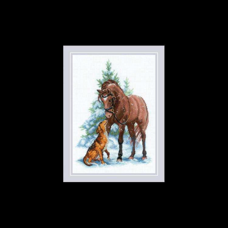 Cross Stitch Kit Riolis - "Hey Buddy!" Riolis Cross Stitch Kits - HobbyJobby