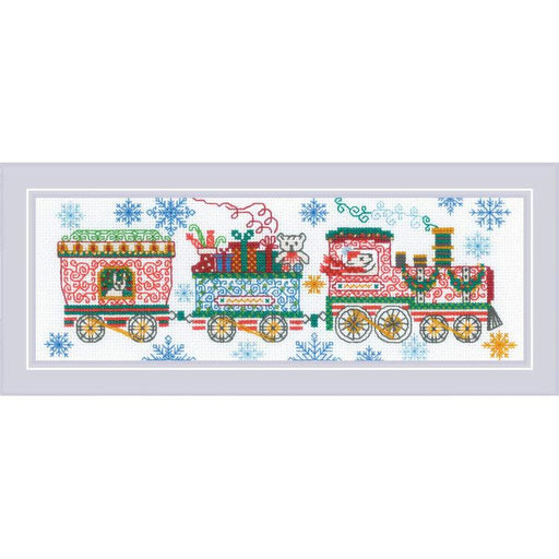 Cross Stitch Kit Riolis - "Holiday Train" Cross Stitch Kits - HobbyJobby