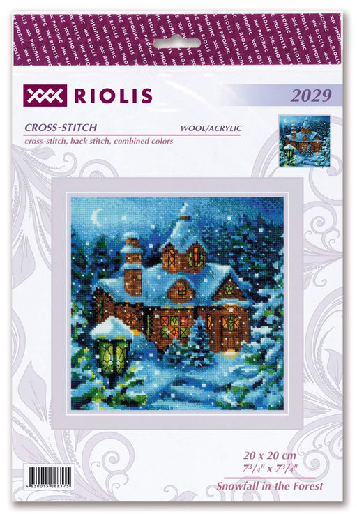 Cross Stitch Kit Riolis - Snowfall in the Forest, R2029 Cross Stitch Kits - HobbyJobby