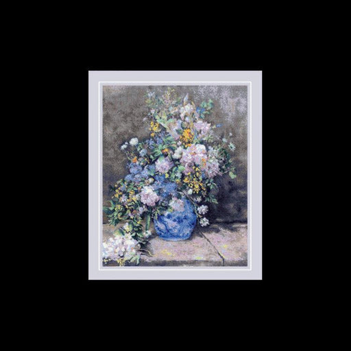 Cross Stitch Kit Riolis - "Spring Bouquet After P. A. Renoir'S Painting" Cross Stitch Kits - HobbyJobby