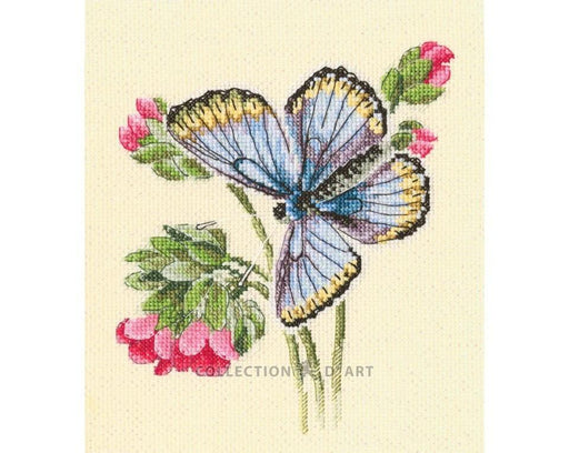 Cross Stitch Kit RTO - "Butterfly on the dainty flower" Cross Stitch Kits - HobbyJobby