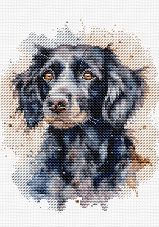 Cross Stitch Kit with Hoop Included Luca-S - BC213 The Border Collie Cross Stitch Kits - HobbyJobby