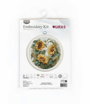 Cross Stitch Kit with Hoop Included Luca-S - Sunflower, BC202 Cross Stitch Kits - HobbyJobby