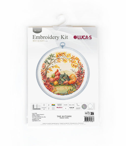 Cross Stitch Kit with Hoop Included Luca-S - The Autumn Cross Stitch Kits - HobbyJobby
