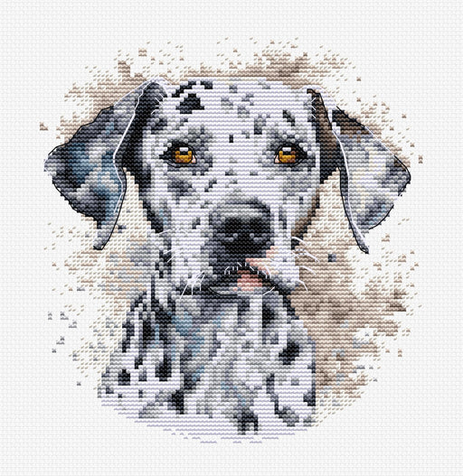 Cross Stitch Kit with Hoop Included Luca-S - The Dalmatian, BC208 Cross Stitch Kits - HobbyJobby