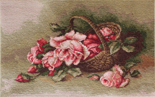 Cross Stitch Pattern Luca-S - Basket with Flowers P483 Pattern - HobbyJobby