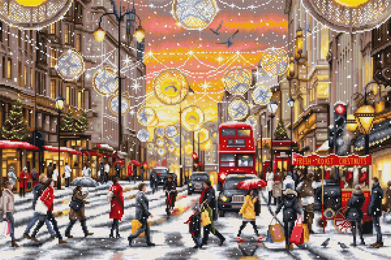 Cross Stitch Pattern Luca-S GOLD - Christmas Shopping, P5007 - HobbyJobby