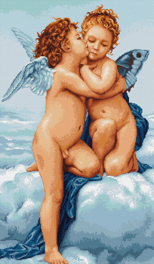 Cross Stitch Pattern Luca-S - The first kiss - HobbyJobby