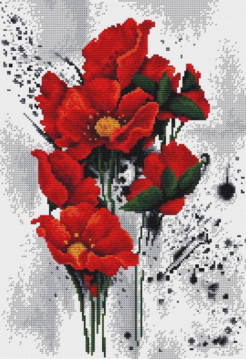 Cross Stitch Pattern Luca-S - The Poppies, P7014 - HobbyJobby