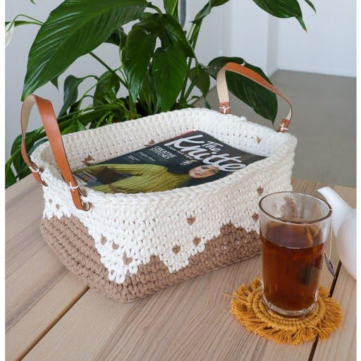 DIY Free Crochet Pattern Tapestry Magazine Basket Libri Hoooked Pattern - HobbyJobby