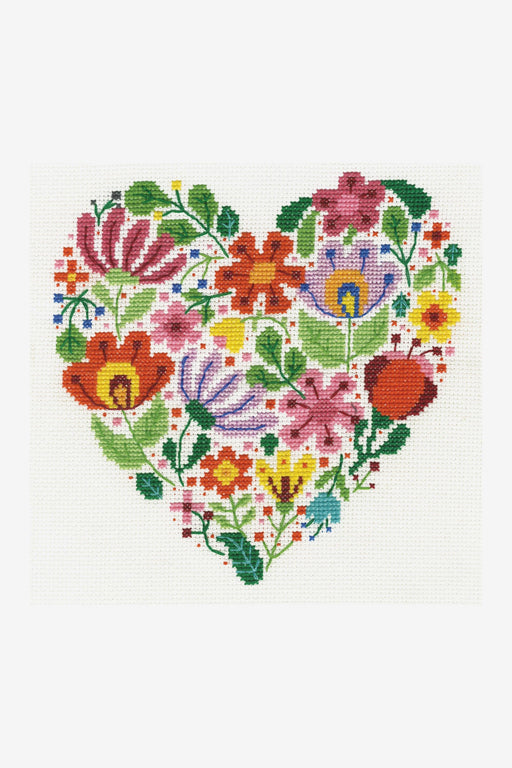 DMC Cross Stitch Kit - Flower Heart, BK1675 Cross Stitch Kits - HobbyJobby