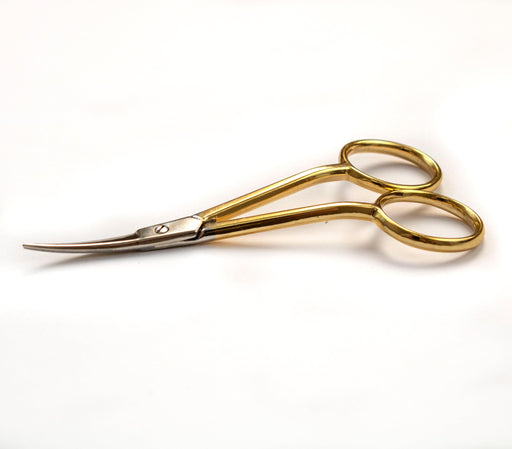 Gold Plated Double Curved Scissors - Madeira Scissors - HobbyJobby