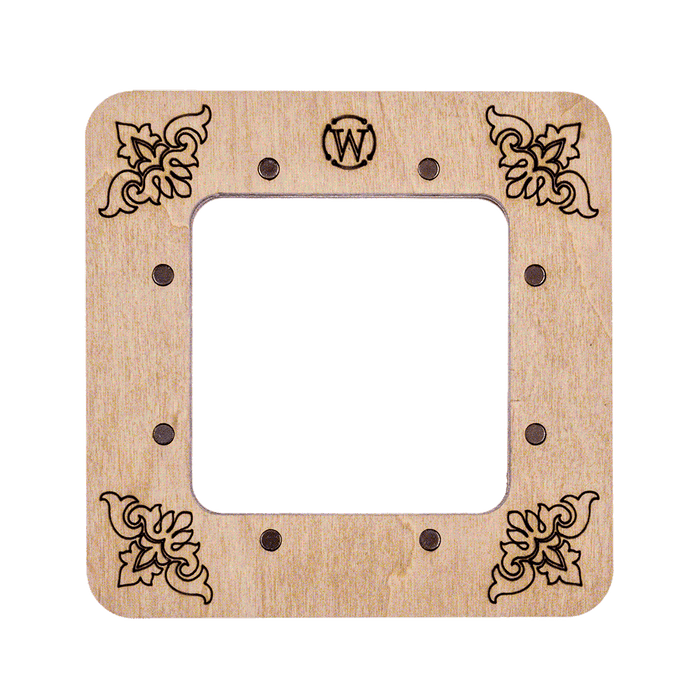 Magnetic Embroidery Hoop - Wooden Cross Stitch Hoop (6x6cm) Wonderland Crafts Hoops - HobbyJobby