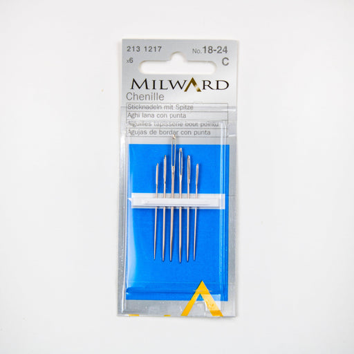 Milward Chenille Hand Needles No.18-24 - 6 Pack Needles - HobbyJobby